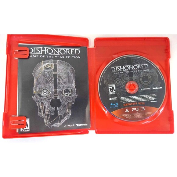 PS3 Dishonored Game of the Year Edition Playstation 3 Mature Stealth NO MANUAL - Picture 3 of 4